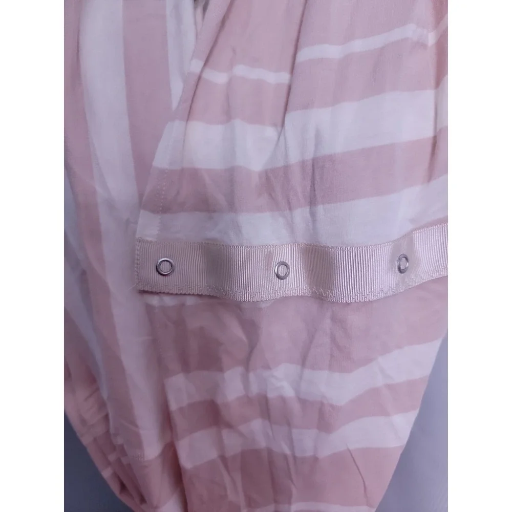 Lululemon Pink Stripe Snap Scarf Wrap Infinity Loop